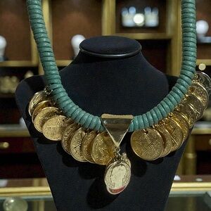 Elegant Gold Coin Necklace by Rita Frascione of Florence